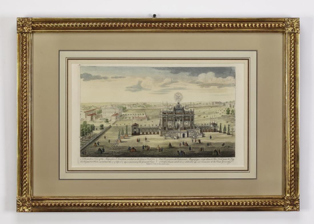 19th c. etching, 'Fireworks in Green Park, London' (1 of 2)