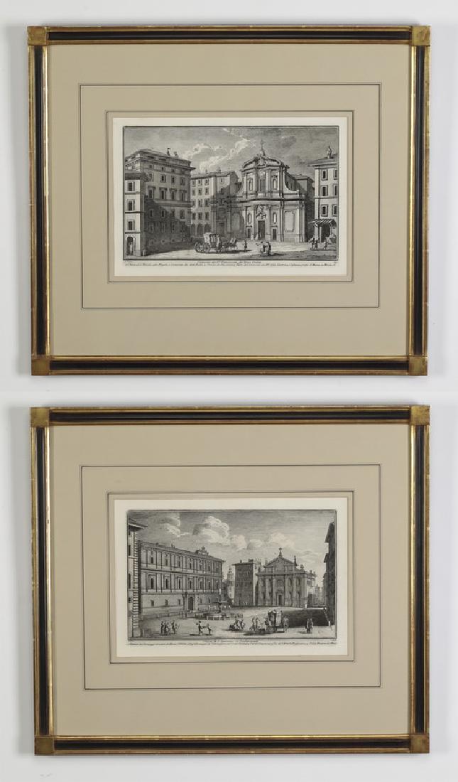 (2) G. Vasi, late 18th c. etchings of Roman churches (1 of 3)