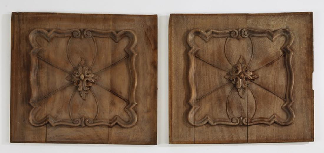 (2) Unfinished carved French architectural panels (1 of 1)