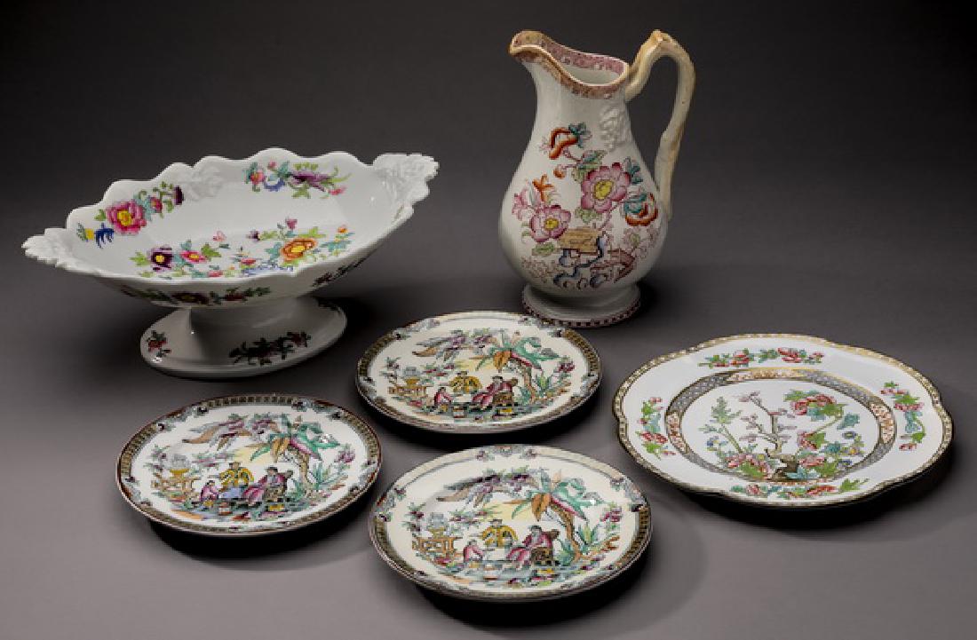 (6) Pcs. 19th c. British porcelain table accessories (1 of 4)