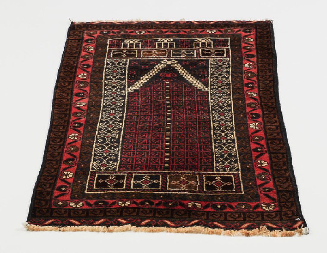Hand knotted Turkmen wool prayer rug (1 of 4)