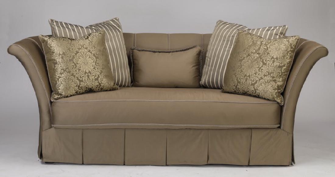 Henredon silk upholstered 'Allure' sofa, 98"w (1 of 3)