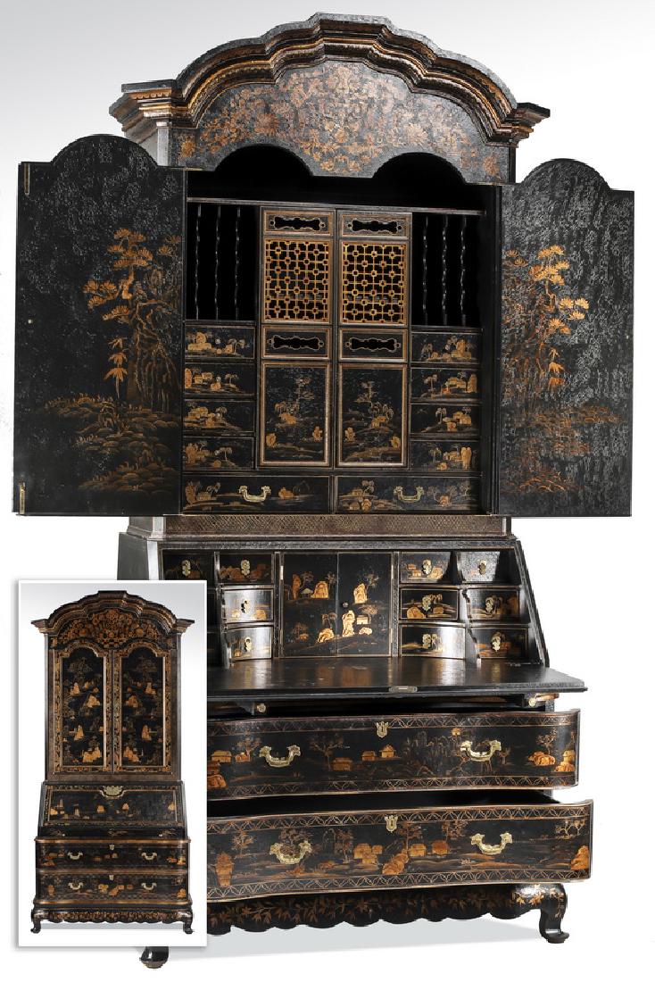 Chinoiserie inspired lacquered secretaire (1 of 7)