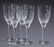 (5) pcs Lalique crystal 'Angel' wine glasses, 8"h