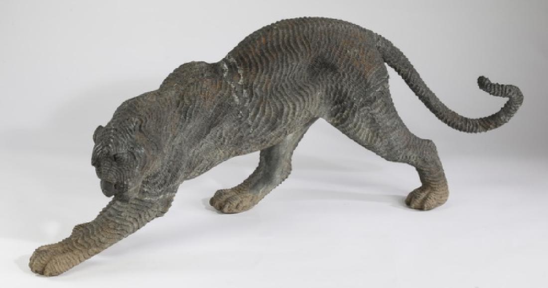 Near life-size bronze mountain lion, 60"l (1 of 2)