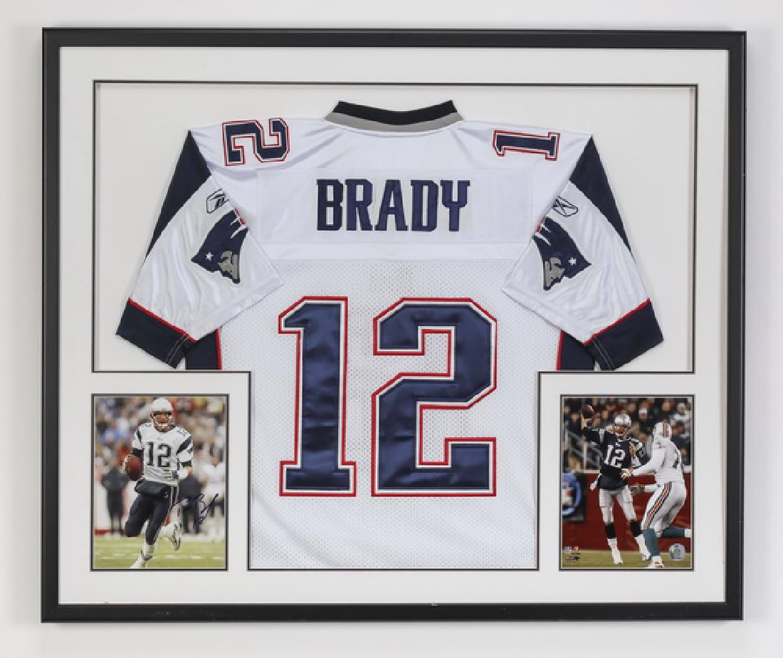 Tom Brady signed photo w/ Patriots jersey (1 of 2)