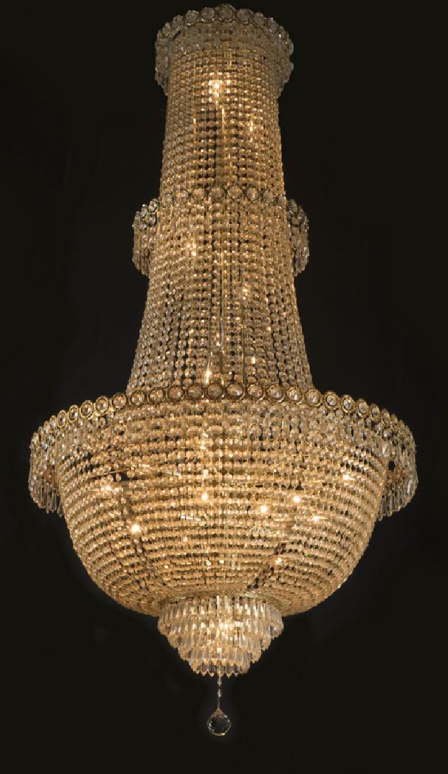 Empire style crystal 32-light chandelier, 66"h (1 of 3)