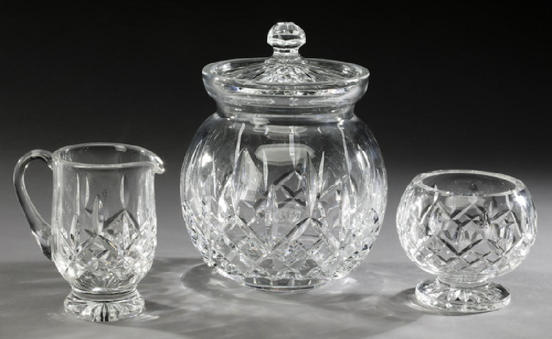 (3) Waterford crystal 'Lismore' table accessories (1 of 3)