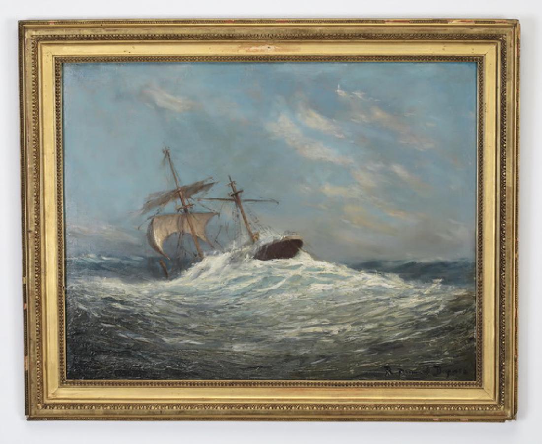 Maritime O/board of clipper ship by R. Dumont Duparc (1 of 4)