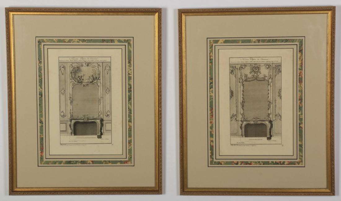 (2) 19th c. French architectural engravings (1 of 3)