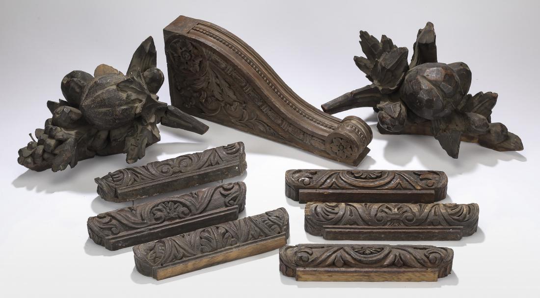 Group of 9 - 19th c. carved architectural elements (1 of 1)