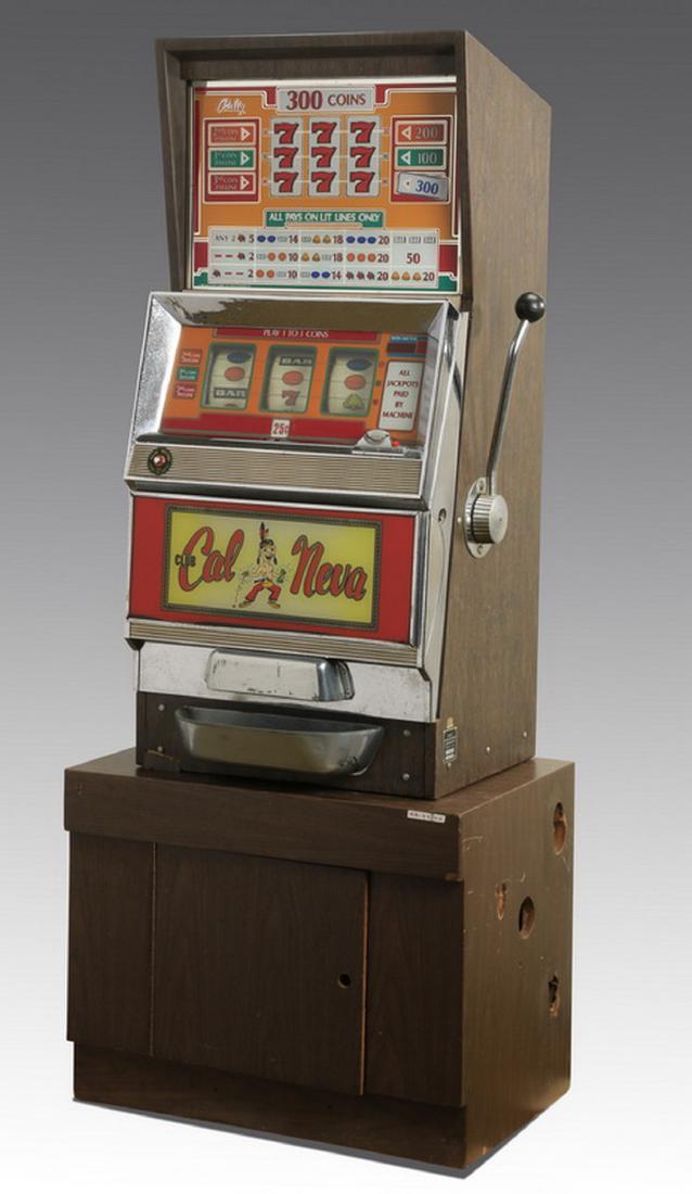 'Club Cal Neva' Bally slot machine w/ stand, 68"h (1 of 7)