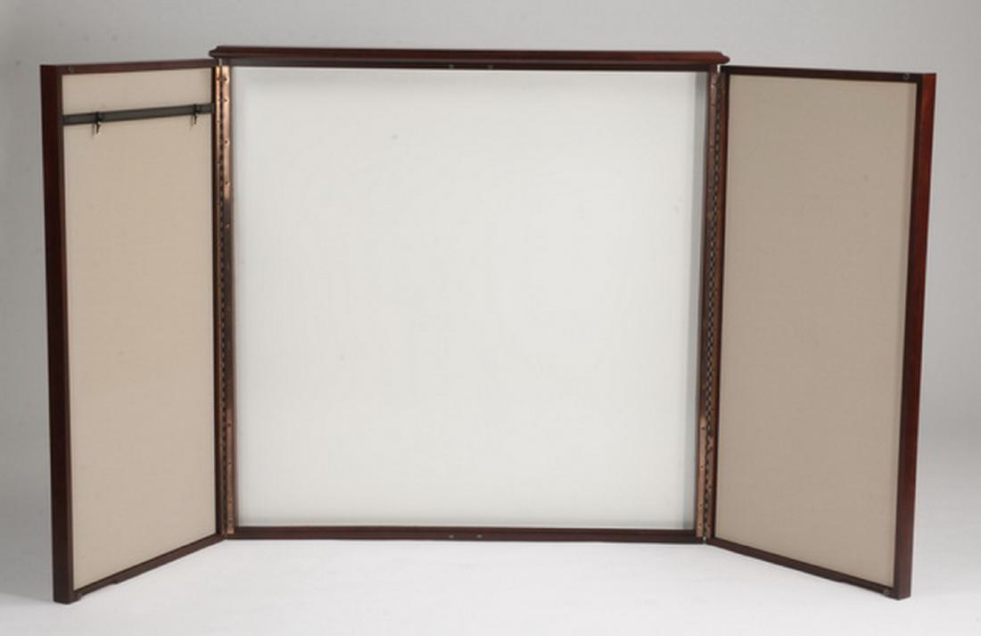 Like new - enclosed mahogany whiteboard cabinet, 50"h (1 of 3)