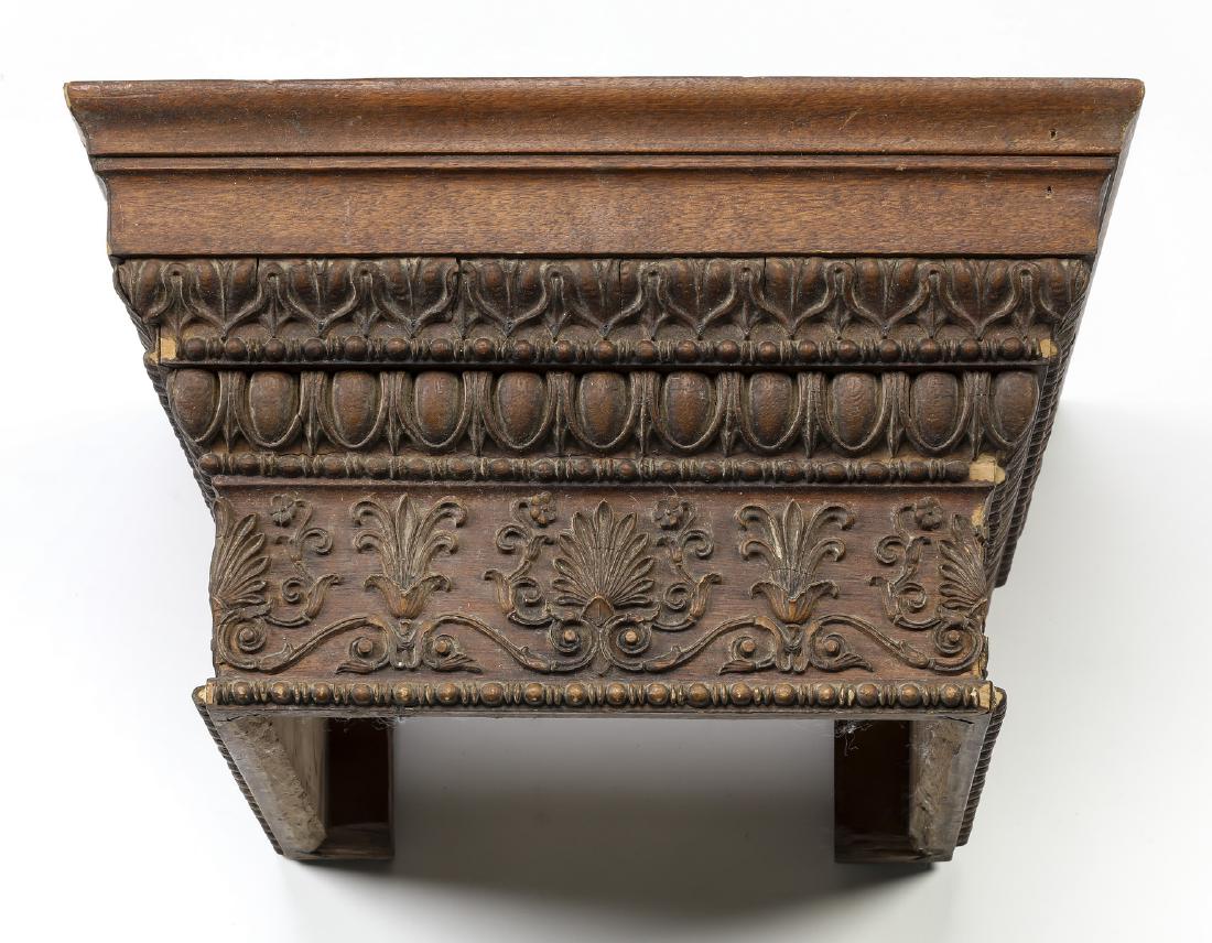 19th c. Continental carved architectural element, 9"h (1 of 2)