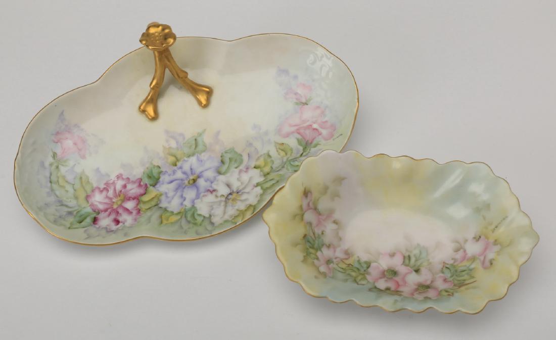 (2) Continental porcelain serving dishes, 11" and 8" (1 of 4)