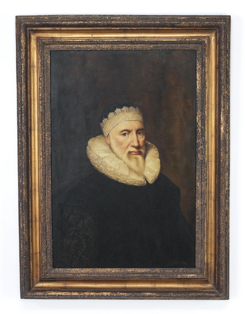 Continental portrait of bearded man w/ruff & cap (1 of 4)