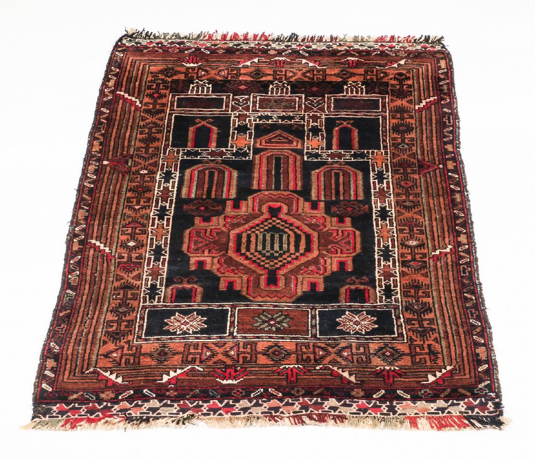 Hand knotted Turkmen wool prayer rug (1 of 4)