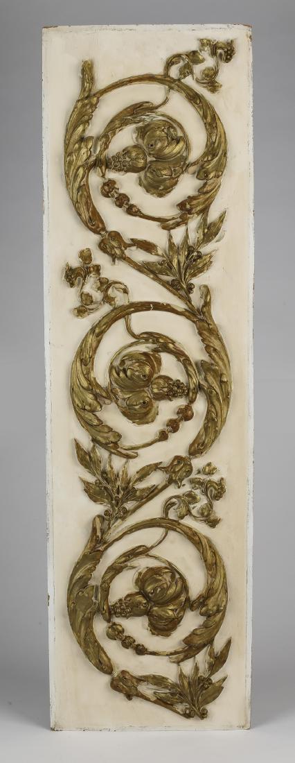 Rococo style paint decorated architectural panel (1 of 1)