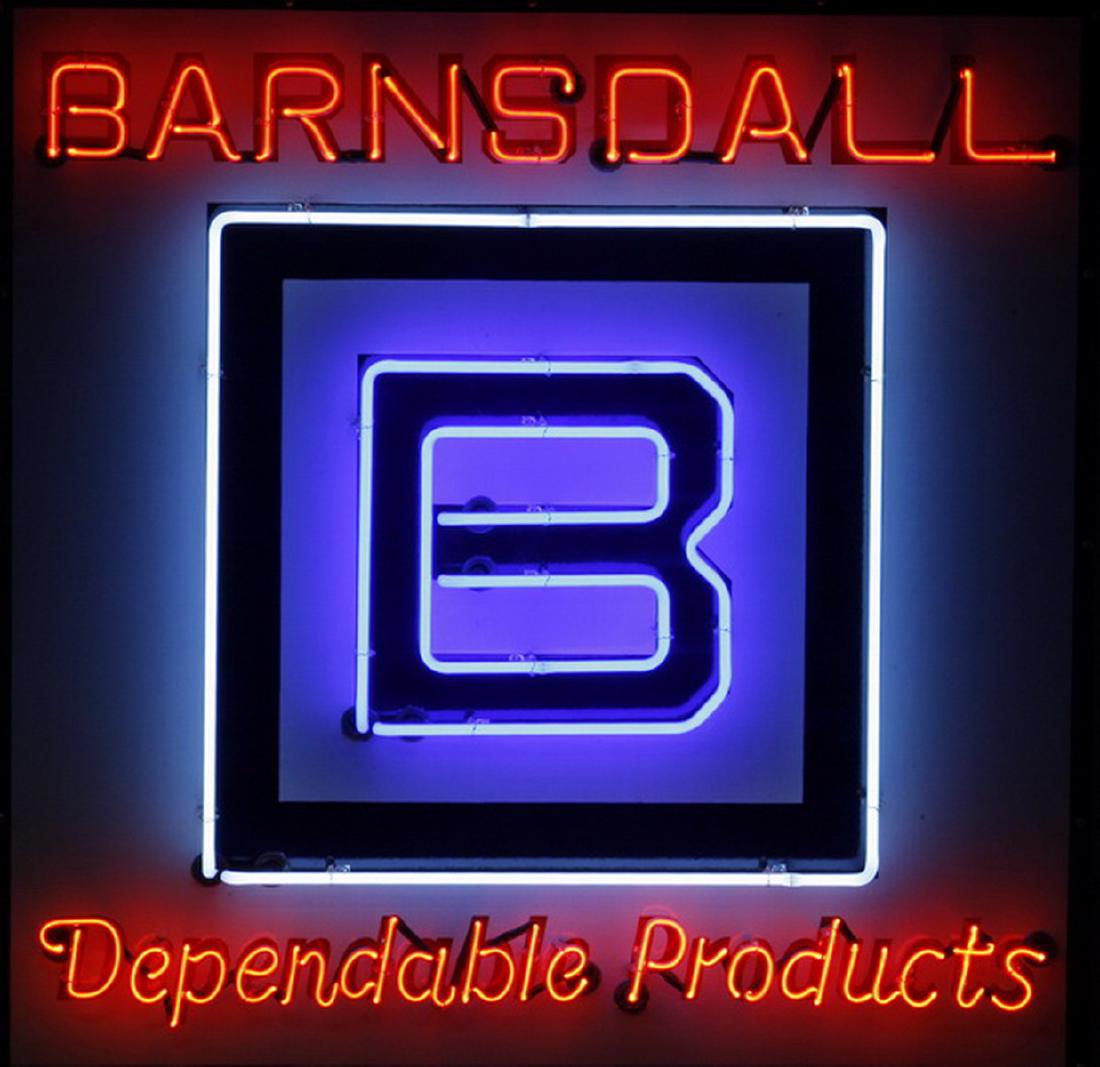 Restored vintage neon porcelain sign, 48" square (1 of 2)