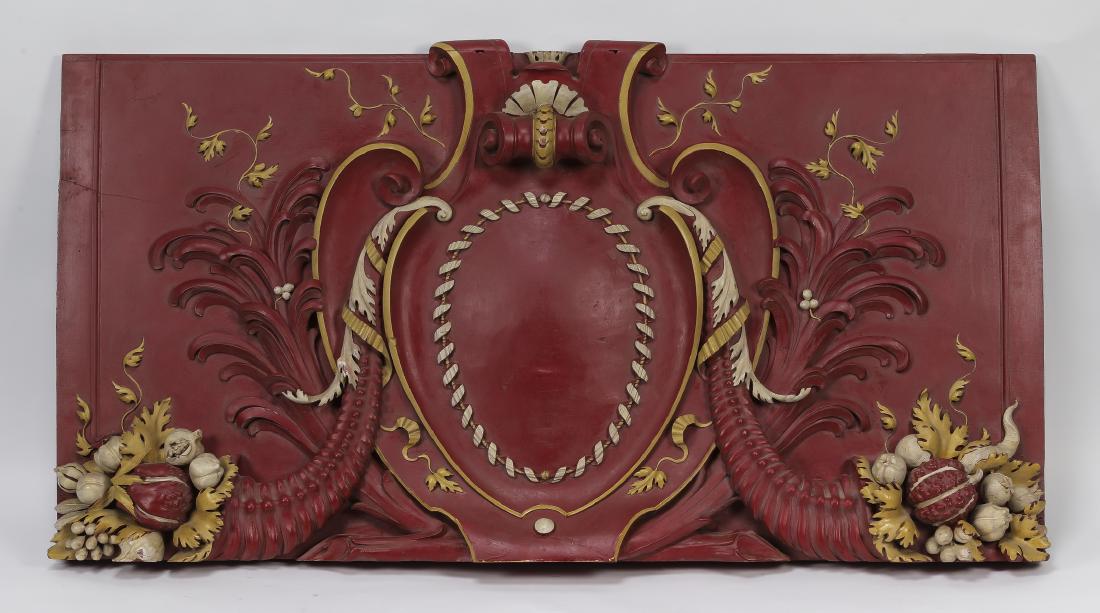 Louis XV style paint decorated overdoor, 57"w (1 of 4)