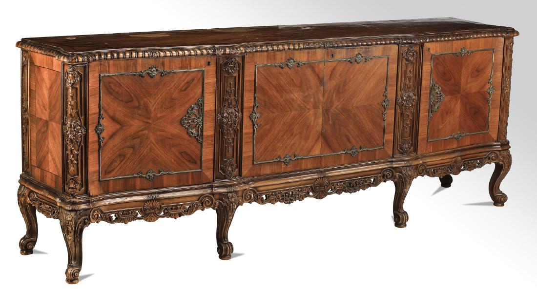 Louis XV inspired Italian parquetry inlaid buffet (1 of 5)