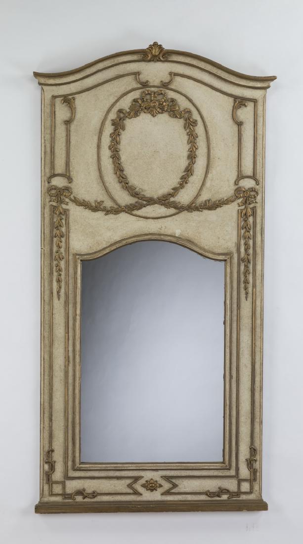 Neoclassical style paint decorated,parcel gilt mirror (1 of 3)
