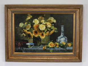 Leo Ritter Signed O C Still Life Of Sunflowers Aug 25 2017 Great Gatsby S Auction Gallery Inc In Ga