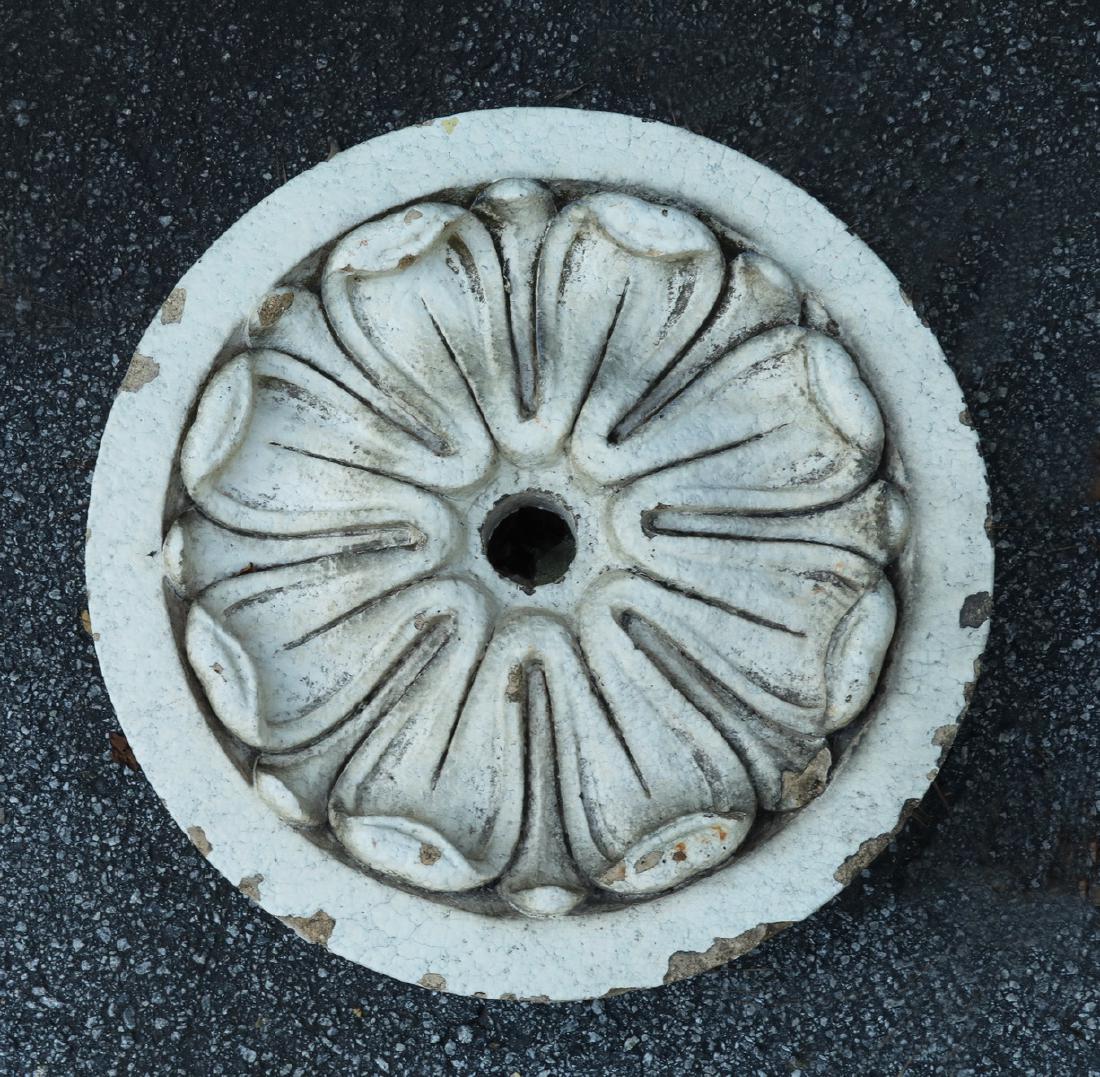 19th c. glazed terracotta rosette architectural piece (1 of 2)