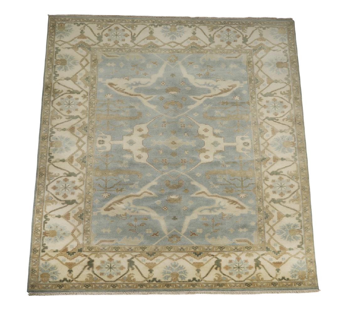 Hand knotted wool Indo-Oushak carpet, 10 x 8 (1 of 4)