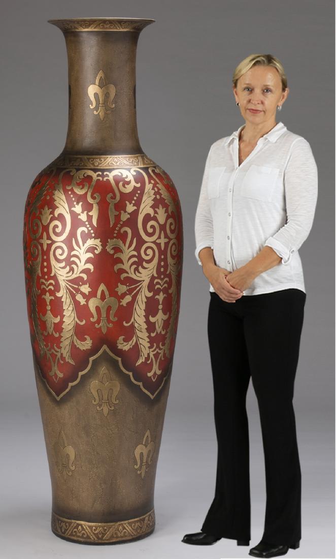 Monumental decorative floor vase, 72"h (1 of 4)
