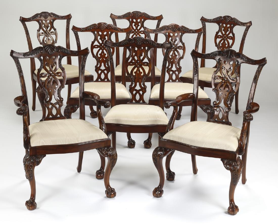 (8) Maitland Smith carved mahogany chairs (1 of 3)