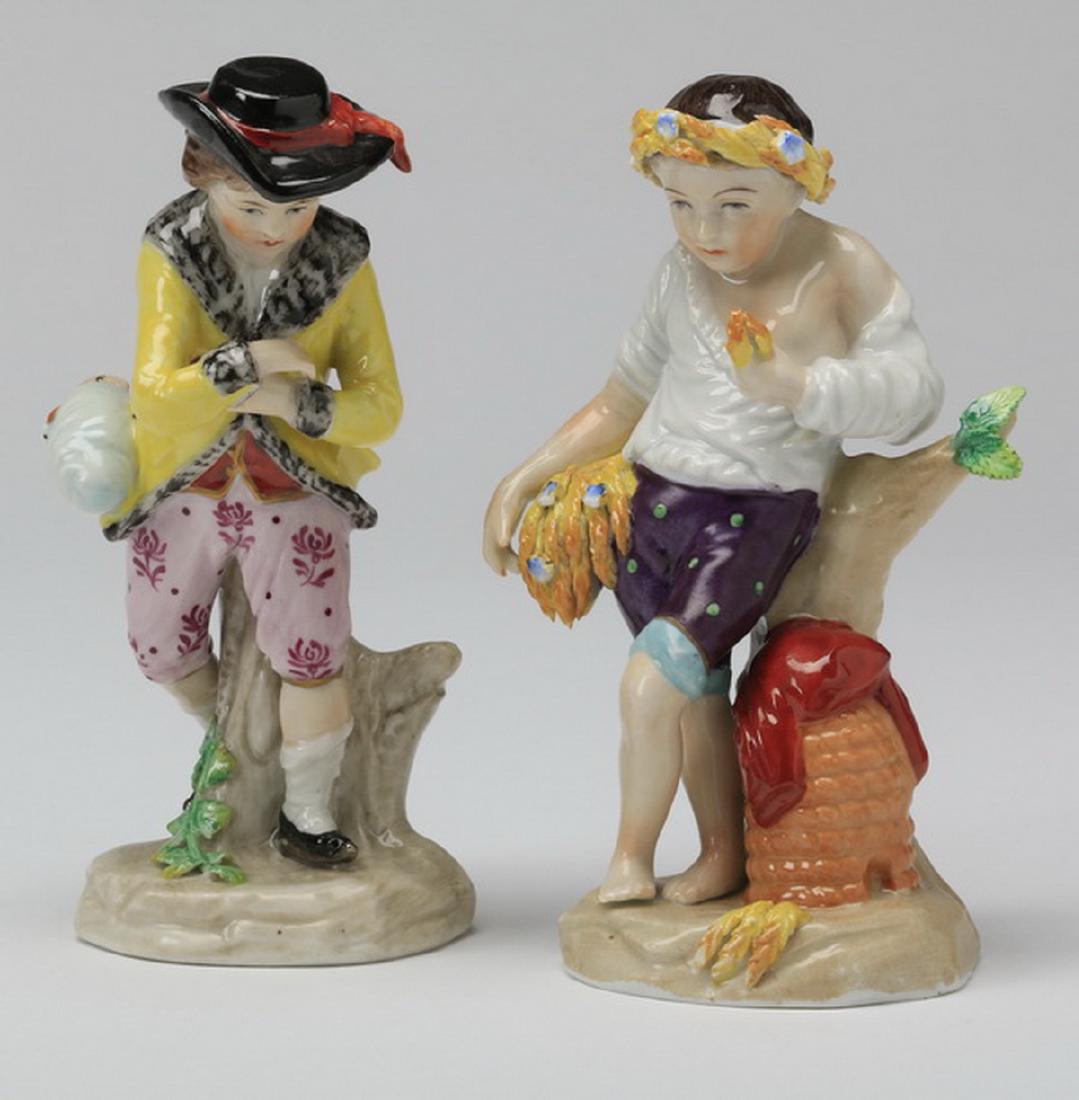 (2) 19th c. Sitzendorf porcelain figurines (1 of 7)
