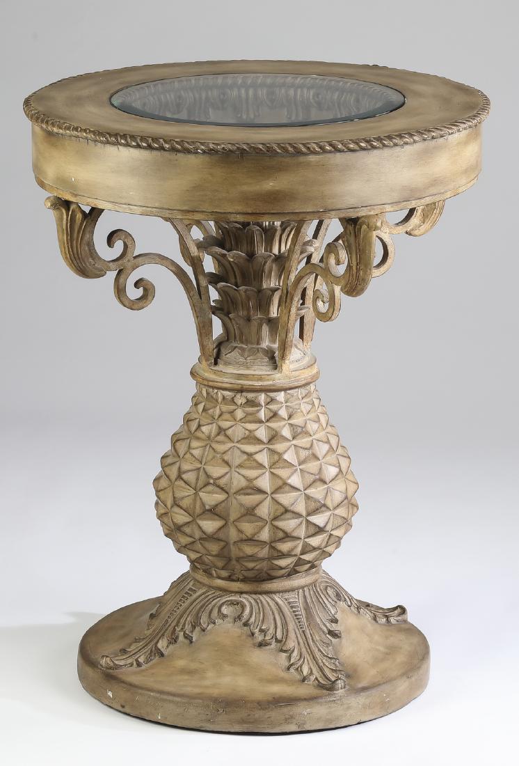 Contemporary pineapple form side table, 28"h (1 of 2)