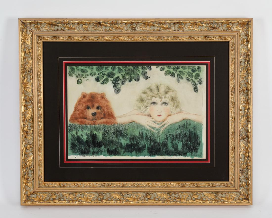 Louis Icart hand colored etching, signed (1 of 3)