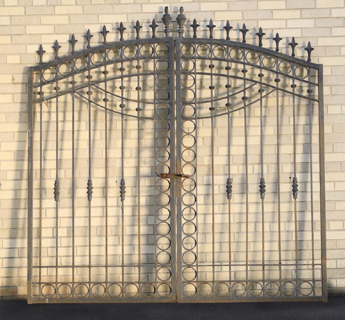 Wrought iron garden gate in two parts, 80.5"h x 81"w (1 of 1)