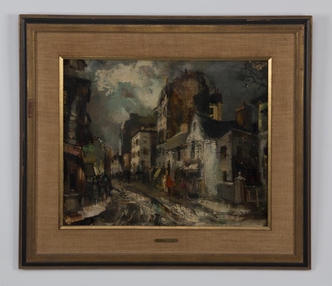 Oliver Foss O/c of Parisian street scene, signed (1 of 4)