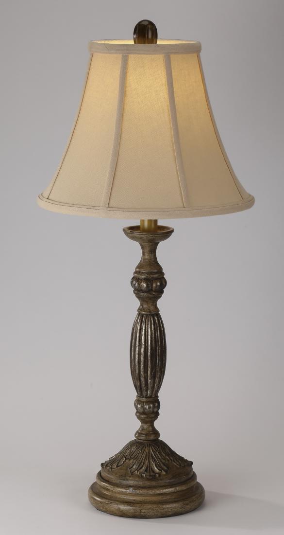 Contemporary carved wood table lamp (1 of 2)