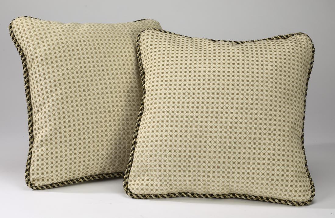 (2) Accent pillows in textured silk, 17"sq (1 of 2)
