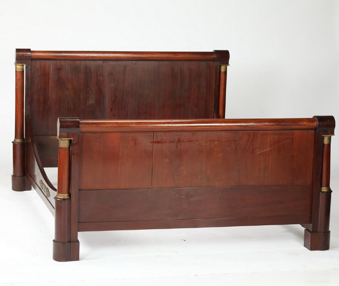 Early 20th c. French walnut bed w/ bronze mounts (1 of 4)