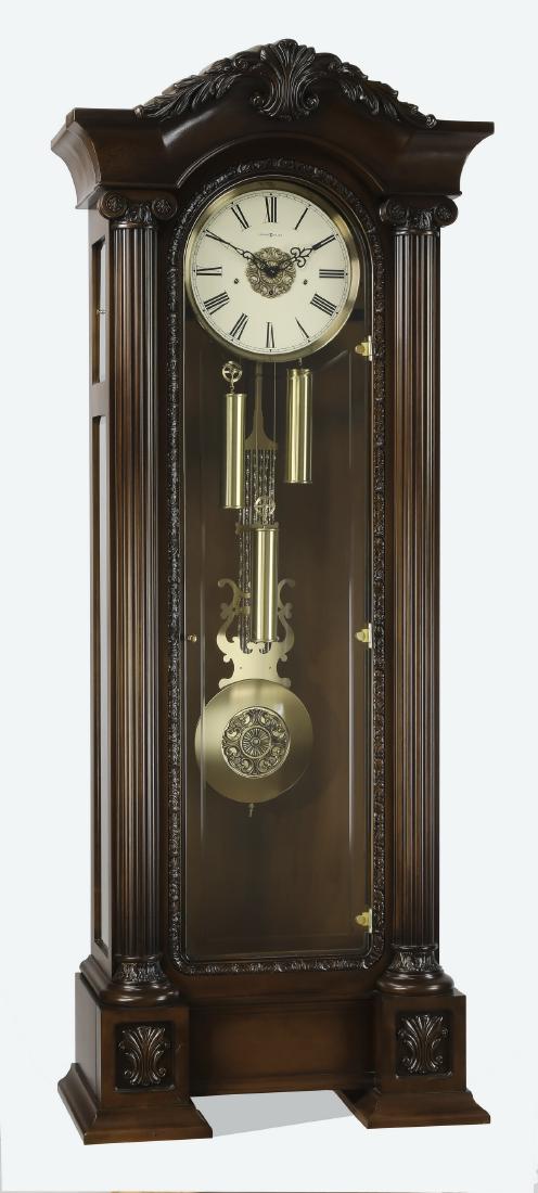 Howard Miller mahogany grandfather clock, 88"h (1 of 6)