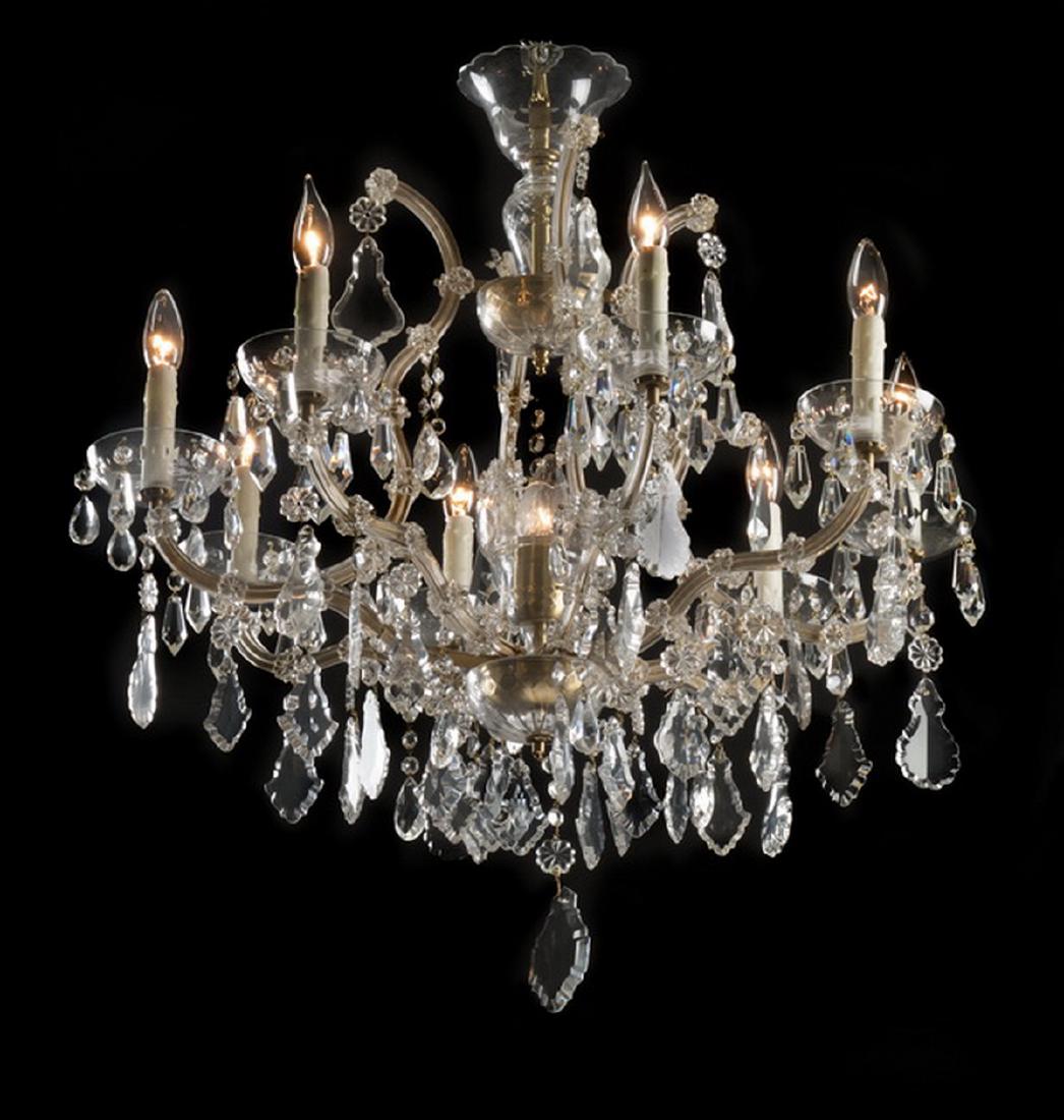 Continental Maria Theresa style 8-light chandelier (1 of 4)