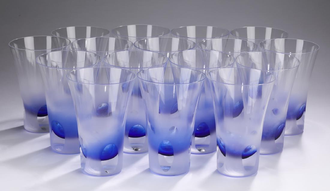 (16) Block crystal 'Rainy Day' highball glasses (1 of 2)
