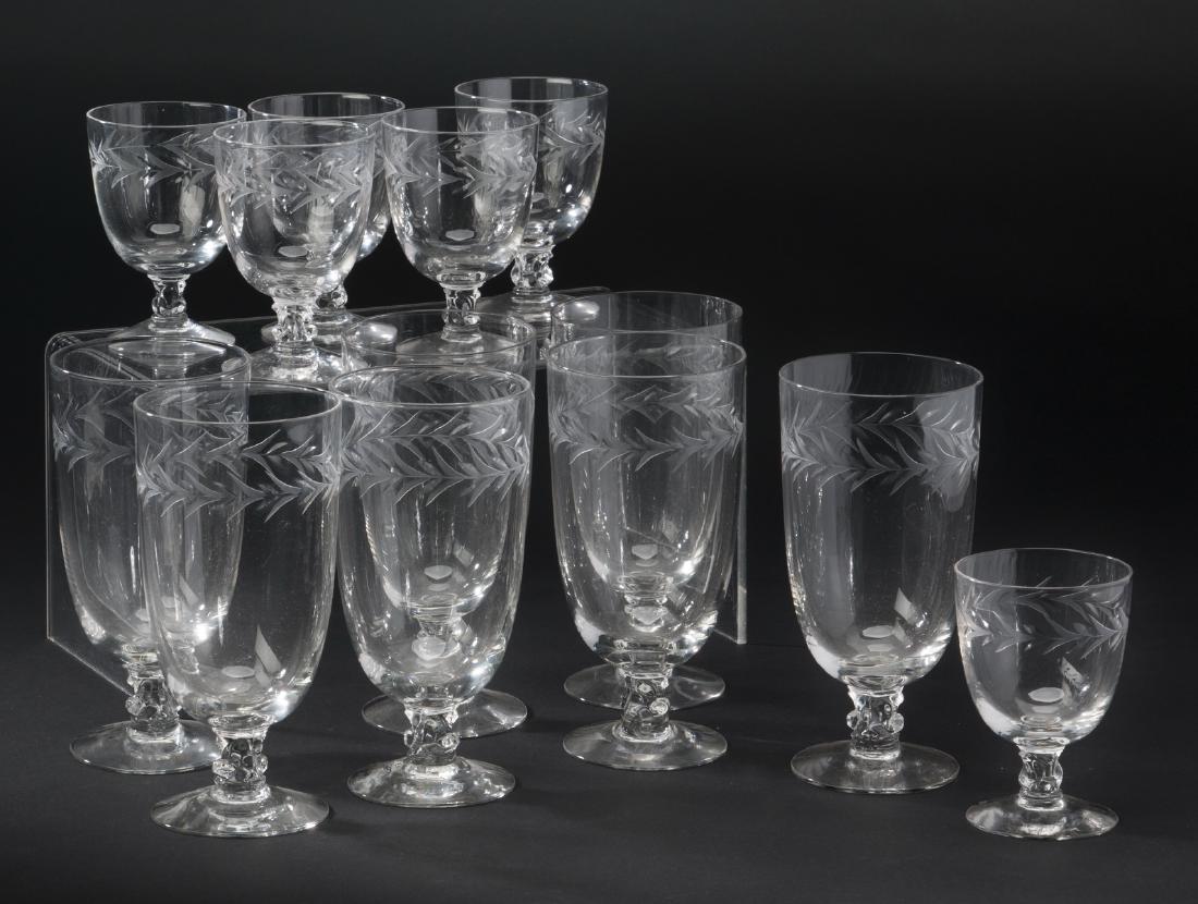 13-Pieces Fostoria crystal stemware, Holly pattern (1 of 1)