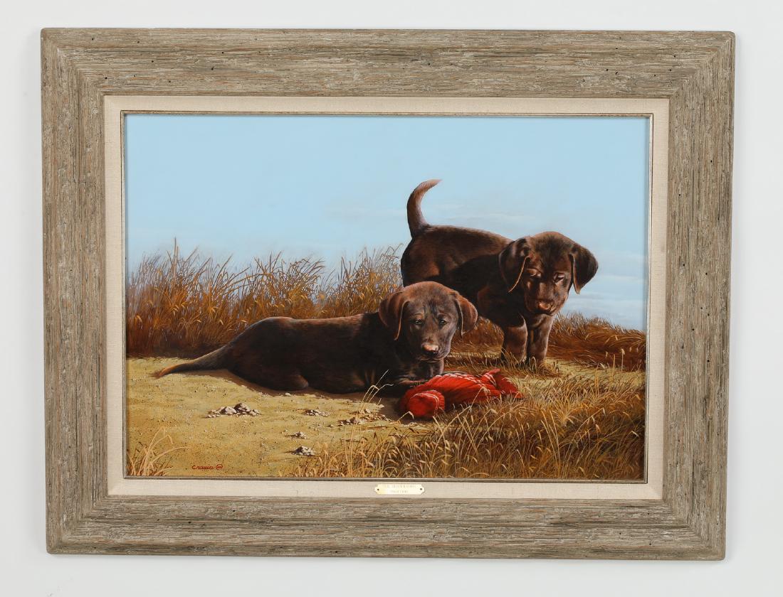 Phillip Crowe signed acrylic/board 'The Desperadoes' (1 of 4)