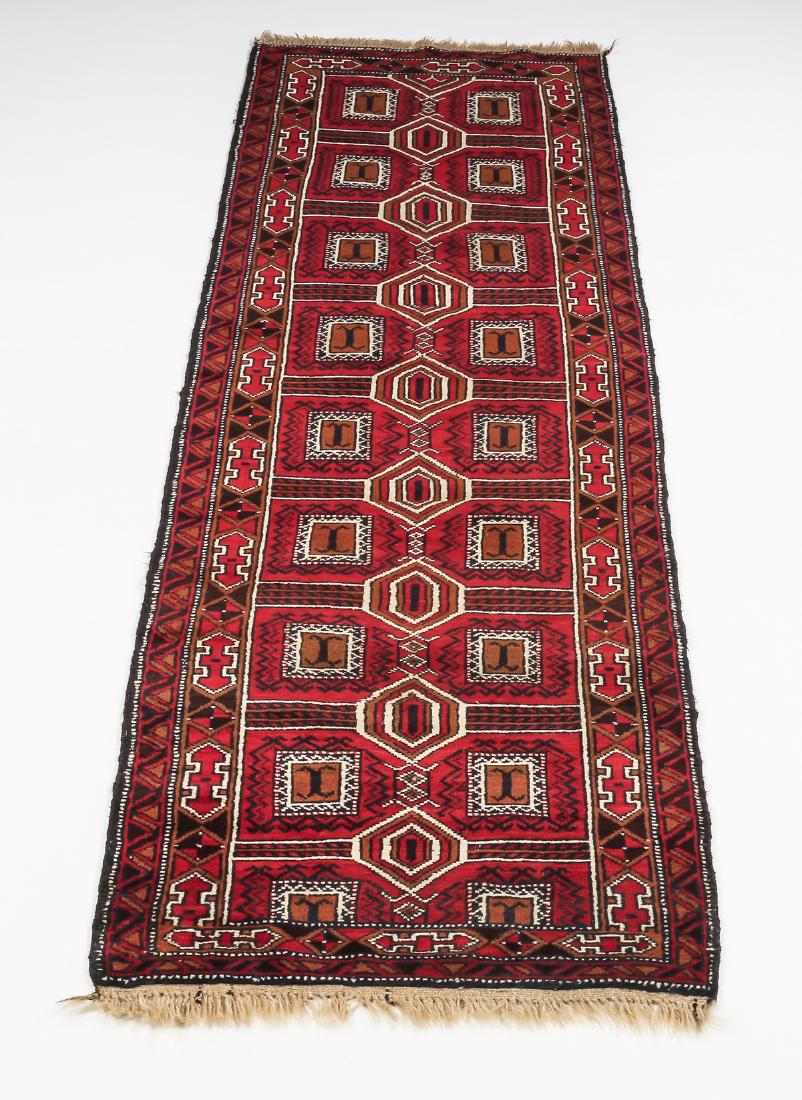 Hand knotted Balouch wool on wool runner (1 of 4)