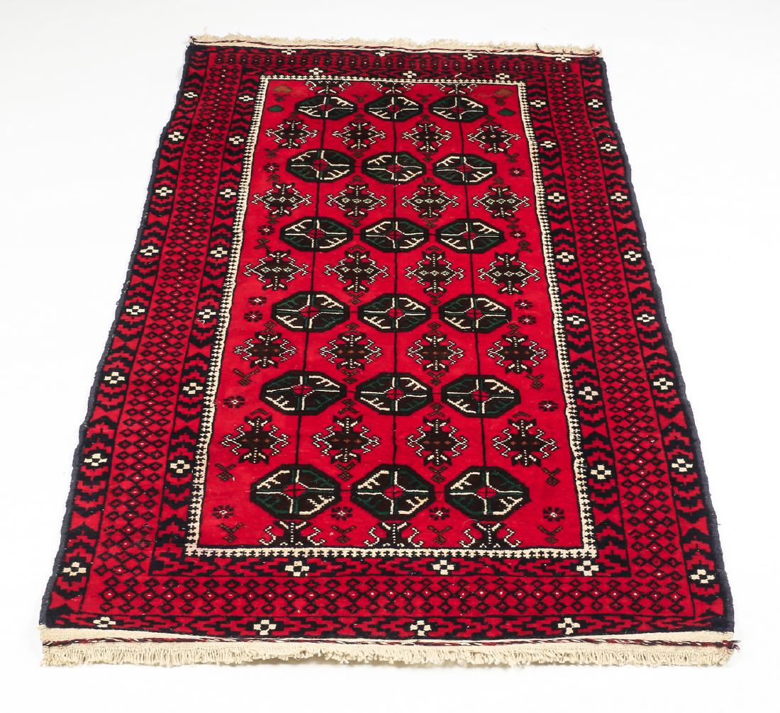 Hand knotted Pakistani Boukhara wool rug (1 of 4)