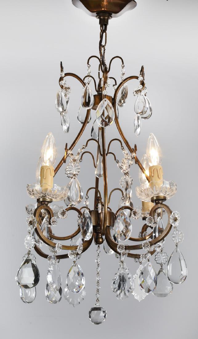Petite French inspired 4-light chandelier (1 of 2)