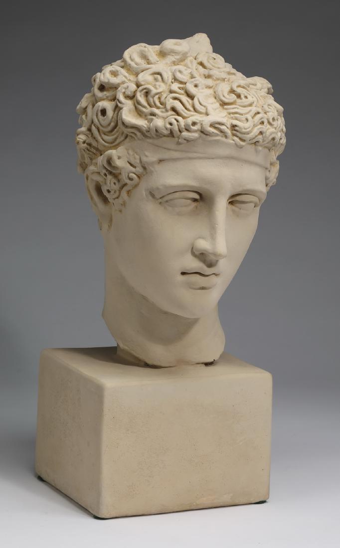 Ludovisi Ares inspired ceramic bust of youth, 20"h (1 of 2)