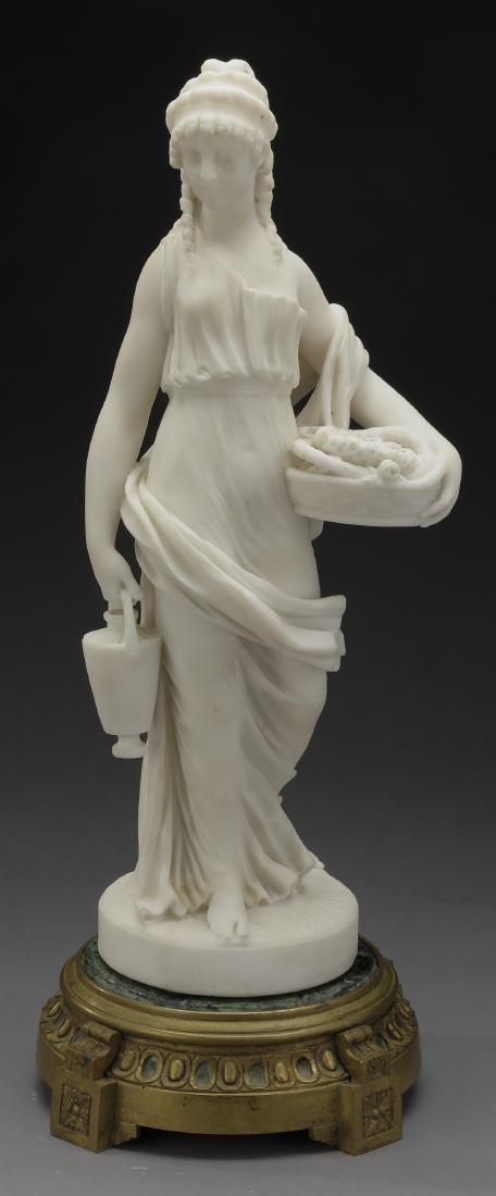 After Clodion, French marble sculpture of a maiden (1 of 5)