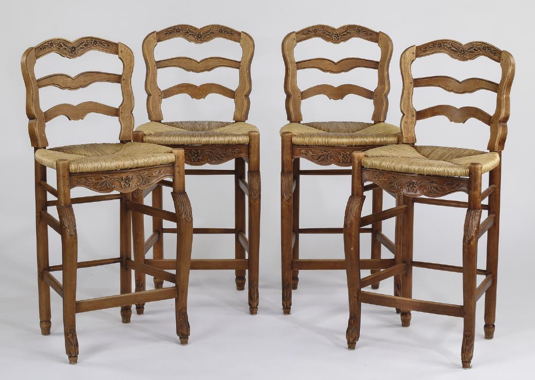 (4) French Provincial style bar stools, 41"h (1 of 2)
